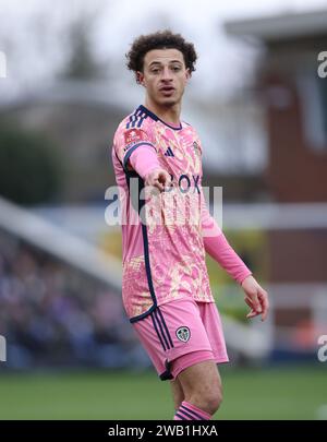 Peterborough, Großbritannien. Januar 2024. Ethan Ampadu (LU) beim Spiel der dritten Runde des Peterborough United gegen Leeds United Emirates FA Cup im Weston Homes Stadium, Peterborough, Cambridgeshire, am 7. Januar 2024. Quelle: Paul Marriott/Alamy Live News Stockfoto