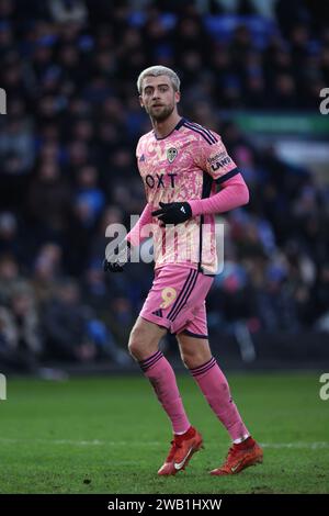 Peterborough, Großbritannien. Januar 2024. Patrick Bamford (LU) beim Spiel der dritten Runde des Peterborough United gegen Leeds United Emirates FA Cup im Weston Homes Stadium, Peterborough, Cambridgeshire, am 7. Januar 2024. Quelle: Paul Marriott/Alamy Live News Stockfoto