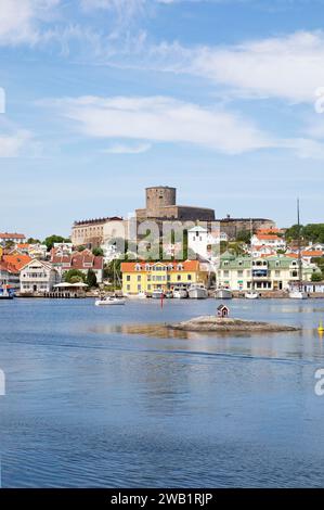 Marstrandsoe Archipel Insel mit Hafen und Carlsten Festung, Marstrand, Vaestra Goetalands laen, Schweden Stockfoto