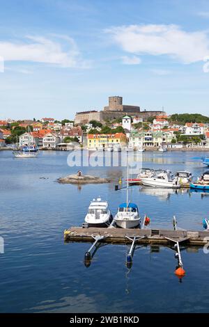 Marstrandsoe Archipel Insel mit Hafen und Carlsten Festung, Marstrand, Vaestra Goetalands laen, Schweden Stockfoto