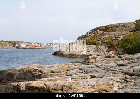 Die Archipelinsel Marstrandsoe, im Hintergrund die Archipelinsel Kooen, Marstrand, Vaestra Goetalands laen, Schweden Stockfoto