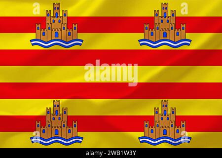 Die Flagge von Ibiza, Insel, Spanien, Balearen, Europa, Studio Stockfoto