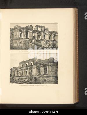 Zwei Gesichter auf den Ruinen eines Palastes, anonym, um 1892 - in oder vor 1897 photomechanische Druckpapierruine einer Wohnung, eines Hauses, einer Burg usw. palace China Stockfoto