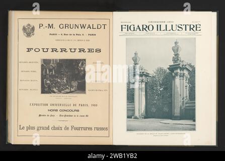 Teil des Tors des Winterpalastes in St. Petersburg auf der Weltausstellung in Paris 1900, Bolesław Matuszewski, ca. 1885 - in oder vor 1901 fotomechanische Druckpapier Weltausstellung, Weltausstellung. Tor, Eingang Stockfoto