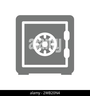 Symbol für sicheren Vektor. Einfaches Glyphensymbol. Stock Vektor