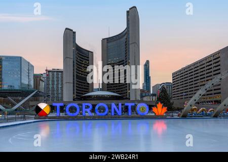 Nathan Phillips Square, Toronto, Ontario, Kanada Stockfoto
