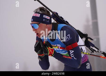 Oberhof, Deutschland. Januar 2024. Oberhof, 7. Januar 2024: Didier Bionaz (Italien) während des BMW IBU WORLD CUP BIATHLON in der ARENA AM RENNSTEIG in Oberhof. (Julia Kneissl/SPP) Credit: SPP Sport Press Photo. /Alamy Live News Stockfoto