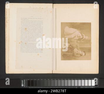 Fotoproduktion eines Werkes eines unbekannten Mannes und einer unbekannten Frau an einem Tisch, anonym, um 1874 - in oder vor 1879 fotografische Unterstützung Albumenabdruck Erwachsene Frau. Erwachsener Mann. Tabelle Stockfoto