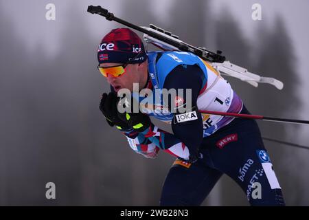 Oberhof, Deutschland. Januar 2024. Oberhof, 7. Januar 2024: Tarjei Boe ( Norwegen) beim BMW IBU WORLD CUP BIATHLON in der ARENA AM RENNSTEIG in Oberhof. (Julia Kneissl/SPP) Credit: SPP Sport Press Photo. /Alamy Live News Stockfoto