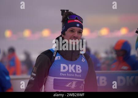 Oberhof, Deutschland. Januar 2024. Oberhof, 7. Januar 2024: Giacomel Tommaso (Italien) beim BMW IBU WORLD CUP BIATHLON in der ARENA AM RENNSTEIG in Oberhof. (Julia Kneissl/SPP) Credit: SPP Sport Press Photo. /Alamy Live News Stockfoto