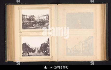 Port Elizabeth-Market Square, Sam Alexander (möglicherweise), ca. 1870 - in oder vor 1880 photomechanischen Druck Südafrika Papier Kollotypmarkt. Street Port Elizabeth. Grahamstown Stockfoto