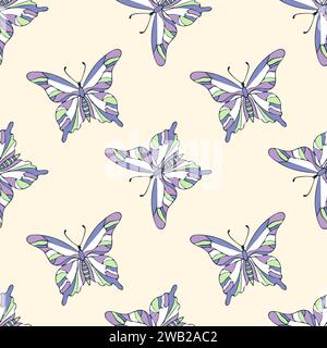 Frühlingsfalter-Muster. Vektorabbildung Stock Vektor