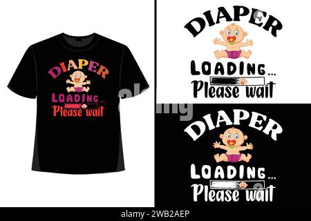 Baby, Kinder T-Shirt Designs, Slogan, Vektor, Liebe, neu, T-Shirt, T-Shirt, T-Shirt, Baby-Dusche, Grußkarte, Partyeinladung, Mode Kleidung T-Shirt-Druck. Stock Vektor