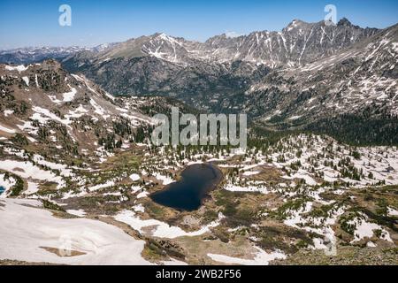 Caribou Lake in der Indian Peaks Wilderness, Colorado Stockfoto