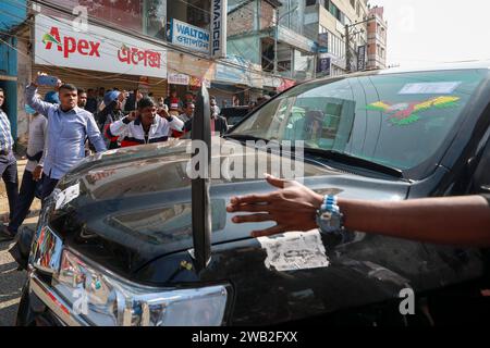 Chattogram, Bangladesch Fotos einiger Wahllokale bei den Parlamentswahlen am 7. Januar 2024 in Bangladesch. Stockfoto