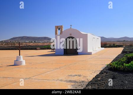 La Ermita de Nuestra Señora del Buen Viaje Kirche, El Cotillo, Fuerteventura, Kanarische Inseln, Spanien. Stockfoto