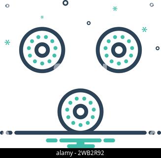 Symbol für weil, mathematisches Symbol Stock Vektor