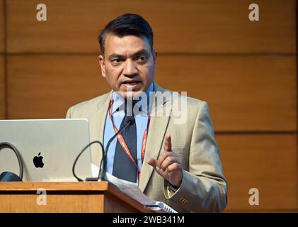 Neu-Delhi, Indien. Januar 2024. NEW DELHI, INDIEN - 3. JANUAR: Rajesh Kumar, CEO des Indian Cybercrime Coordination Centre, spricht am 3. Januar 2024 im National Media Centre in New Delhi, Indien. (Foto: Sanjeev Verma/Hindustan Times/SIPA USA) Credit: SIPA USA/Alamy Live News Stockfoto