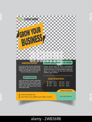 Erfinderischer Flyer und moderne Agentur-Broschüre einzigartiges Design-Agentur-Poster A4 Stock Vektor