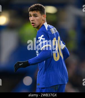 London, Großbritannien. Januar 2024 - Chelsea gegen Preston North End - FA Cup Runde 3 - Stamford Bridge. Chelsea's Deivid in Aktion. Bildnachweis: Mark Pain / Alamy Live News Stockfoto