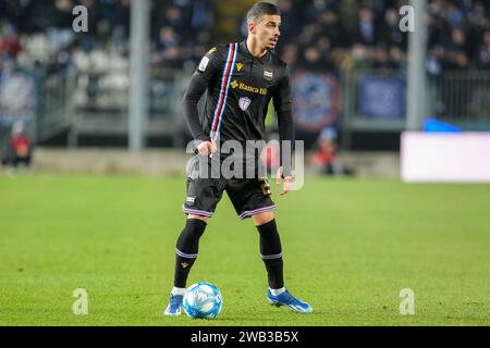 Fabio Depaoli von U.C. Sampdoria während des italienischen Fußballspiels der Serie B zwischen Brescia Calcio und U.C. Sampdoria in Mario Rigamonti Stad Stockfoto