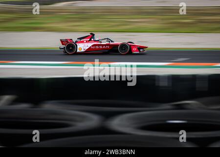 NISSAN Formel E Elektroauto Training auf dem Ricardo Tormo Circuit in Valencia während des ABB FIA Formel E Test 2024 Stockfoto