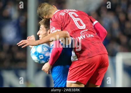 Valerio Di Cesare von SSC Bari während des italienischen Fußballspiels der Serie B zwischen Brescia Calcio und SSC Bari im Mario Rigamonti Stadion auf O Stockfoto