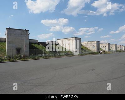 NÜRNBERG, DEUTSCHLAND – CA. JUNI 2022: Zeppelinfeld Übersetzung Zeppelinfeld entworfen von Architekt Albert Speer im Rahmen der NSDAP-Rallye Groun Stockfoto