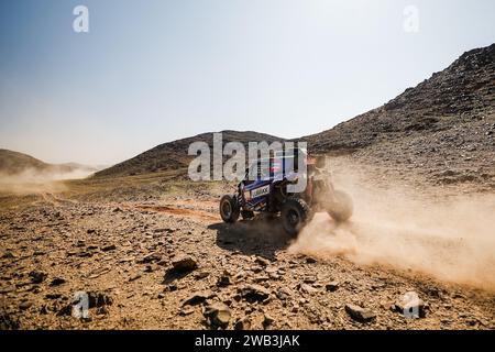 309 CASALE Ignacio (chl), LEON Alvaro (chl), X-RAID Yamaha Supported Team, Yamaha X-RAID YXZ 1000 R Turbo, FIA Challenger, Action während der dritten Etappe der Dakar 2024 am 8. Januar 2024 zwischen Al Duwadimi und Al Salamiya, Saudi Arabien Stockfoto