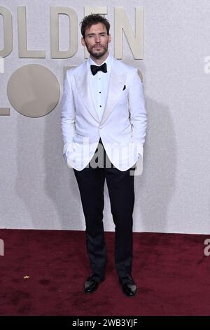 Sam Claflin bei der Verleihung der 81. Golden Globe Awards im Beverly Hilton Hotel. Beverly Hills, 07.01.2024 Stockfoto