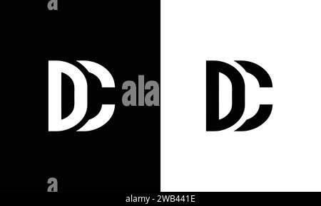 DC D C Alphabet abstrakte Anfangsbuchstabe Logo Design Vektorvorlage Stock Vektor