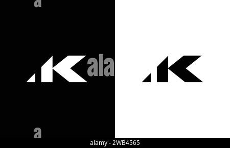 AK Letter Initial Logo Design Template Vektor Illustration Stock Vektor