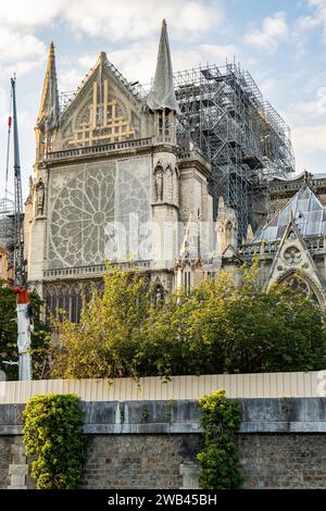 Paris-Frankreich 31. Mai 2019 - Renovierung der Kathedrale Notre Dame in Paris direkt nach dem Brand. Stockfoto