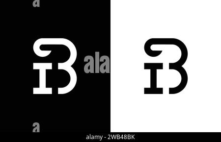 Initialen IB-Logo. Anfangsbuchstabe-Logo. Stock Vektor
