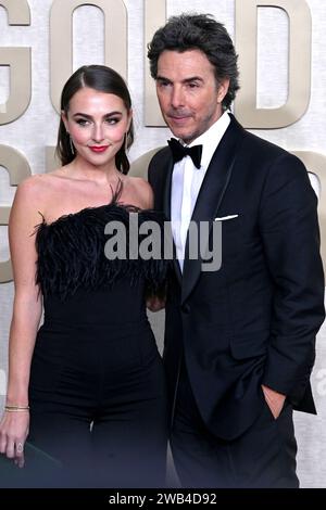 Shawn Levy mit Ehefrau Serena Levy bei der Verleihung der 81. Golden