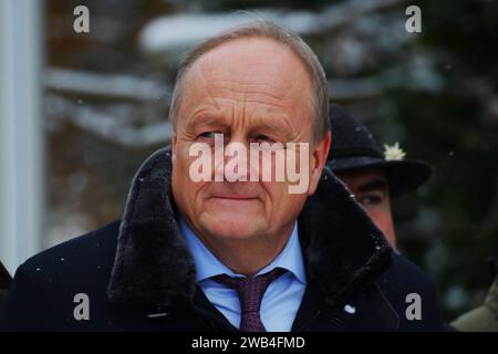 CSU-Landesgruppe im Bundestag trifft sich in Kloster Seeon. Letzter Tag der dreitägigen Klausurtagung. Foto: CSU Winterklausur. Joachim Rukwied, deutscher Landwirt und Agrarfunktionär. Er ist Präsident des Landesbauernverbandes in Baden-Württemberg und Präsident Deutscher Bauernverband e.V. *** CSU-Regionalgruppe im Bundestag trifft sich im Kloster Seeon letzter Tag des dreitägigen geschlossenen Treffens Foto CSU Winterreat Joachim Rukwied, deutscher Landwirt und Landwirtschaftsfunktionär Er ist Präsident des Landesbauernverbandes Baden-Württemberg und Präsident des Deutschen Bauernverbandes Stockfoto