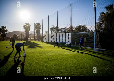 Oliva, Spanien. Januar 2024. Illustration, aufgenommen während des Wintertrainings der belgischen Fußballmannschaft KAA Gent, in Oliva, Spanien, Montag, 08. Januar 2024. BELGA FOTO JASPER JACOBS Credit: Belga News Agency/Alamy Live News Stockfoto