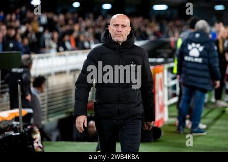 CARTAGENA, REGION MURCIA, SPANIEN 4. November 2024: Julián CALERO Trainer des FC Cartagena, vor Beginn des Spiels Copa del Rey Stockfoto