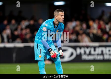 CARTAGENA, REGION MURCIA, SPANIEN 4. November 2024: Jaume Domènech Torhüter Valencia CF Spieler, während des Spiels Copa del Rey Runde von 32 Stockfoto