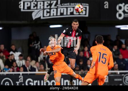 CARTAGENA, REGION MURCIA, SPANIEN 4. November 2024: Pepelu, José Luis García Vayá Mittelfeldspieler Valencia CF, PEDRO Alcalá Verteidiger FC C. Stockfoto