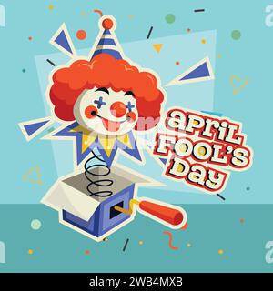 April-Narren-Tag-Banner. Stock Vektor