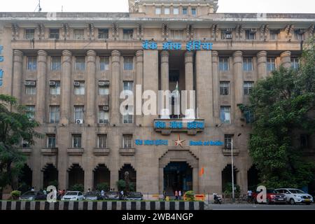 Mumbai, Maharashtra, Indien, 1. Januar 2024, Eine Fassade der Bank of India in Mumbai, nur Editorial. Stockfoto