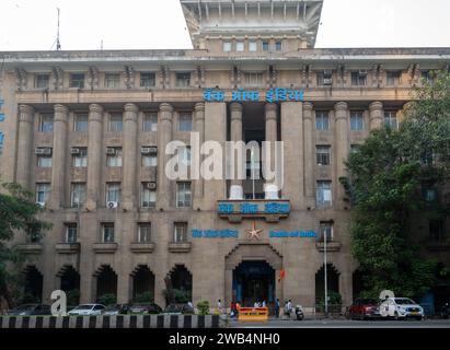 Mumbai, Maharashtra, Indien, 1. Januar 2024, Eine Fassade der Bank of India in Mumbai, nur Editorial. Stockfoto