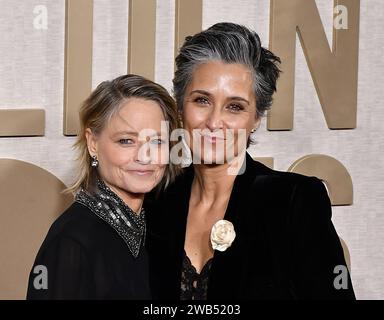 Jodie Foster, Alexandra Hedison, nahm am 7. Januar 2024 an den 81. Jährlichen Golden Globe Awards im Beverly Hilton in Beverly Hills, Kalifornien, Teil. Foto: Casey Flanigan/imageSPACE Stockfoto