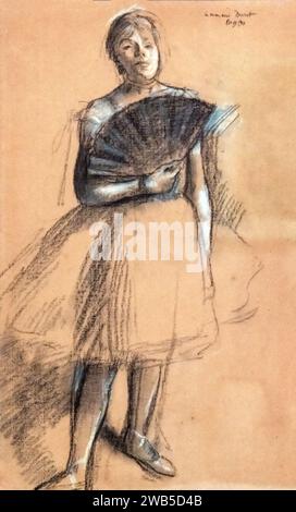 (Albi) Femme à l'éventail Edgar Degas - Petit Palais, Stockfoto