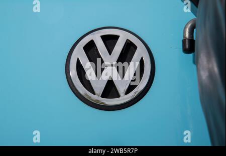 In Brasilien gebauter wassergekühlter 2012 VW-Wohnmobil mit Erkerfenster Stockfoto