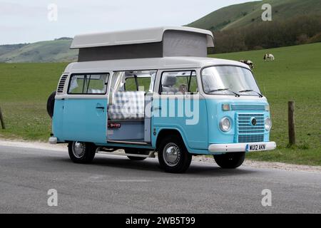 In Brasilien gebauter wassergekühlter 2012 VW-Wohnmobil mit Erkerfenster Stockfoto