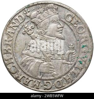 1 Ort (¼ Thaler), Georg Wilhelm von Brandenburg-Preußen (23. Dezember 1619 – 1. Dezember 1640) Bielik-Münzen 01. Stockfoto