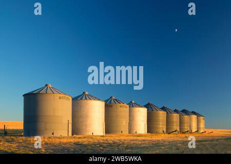 Getreidebehälter, Broadwater County, Montana Stockfoto