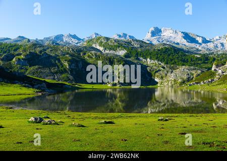 Highland Lakes of Covadonga Sommerlandschaft Stockfoto